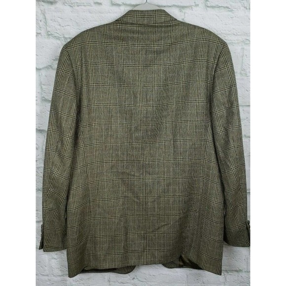 Joseph Abboud for Nordstrom Mens Sport Coat Size 41R Silk Wool Plaid Brown Multi - Picture 3 of 8
